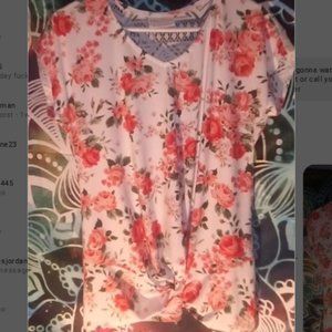 Pink/Orange Rose Shirt